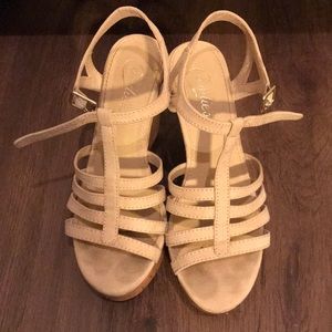 Size 7 Candies straps wedges